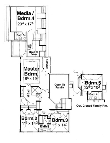 Second Floor image of DAVENPORT-B House Plan